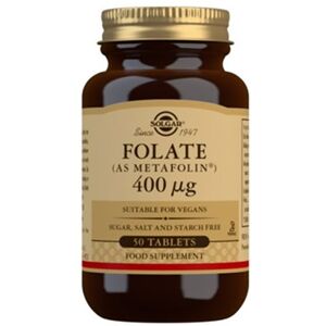 Solgar Folat Metafolin 400µg Kosttilskud 50 Tabl - Gravid vitaminer, kosttilskud gravid - Folinsyre gravid, folinsyretilskud, folsyre gravid