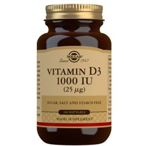 Solgar Vitamin D3 25µg Kosttilskud 100 Stk - D-Vitamin Børn