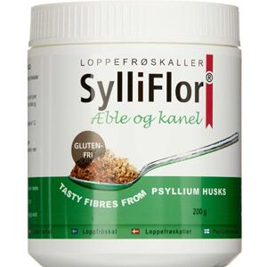 SylliFlor Loppefrøskaller Æble og Kanel Kosttilskud 200 g