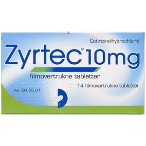 Zyrtec 10 mg 14 stk Filmovertrukne tabletter Ucb nordic