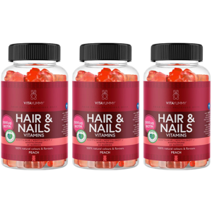 Vitayummy Hair & Nails Peach Trio, 3x 60 Stk.