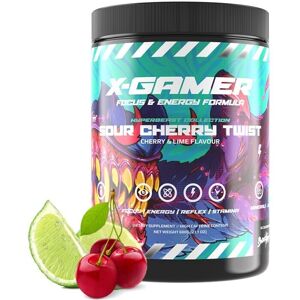 X-GAMER 600g X-Tubz Sour Cherry Twist - 60 Portioner