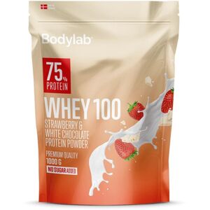 BodyLab Whey 100 Proteinpulver Jordbær Hvid Chokolade (1kg)