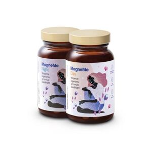 HealthLabs MagneMe Day&Night kombination af fire former for magnesium og vitamin B6 kosttilskud 120 kapsler