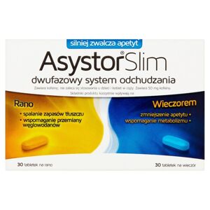 Asystor Slim To-faset vægttabssystem kosttilskud 60 tabletter