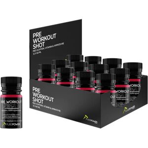 Purepower Pre-Workout Shot (Pwo) Røde Bær 12x60 Ml - Energipulver