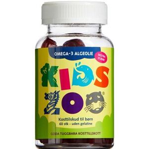 Kids Zoo Omega-3 Algeolie 60 stk DATOVARE 03/2024