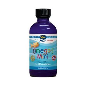 Nordic Naturals Omega 3 mini m. jordbærsmag • 119ml.