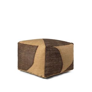 Ferm Living Forene Square Pouf H: 60 cm - Tan/Chocolate