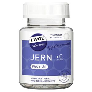 Livol Jern Tyggetablet Appelsinsmag   75 stk.