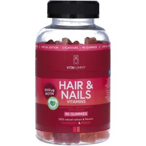 Vitayummy Hair & Nails Vitamins Rhubarb & Peach (U)   90 stk.