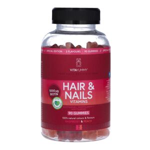 Vitayummy Hair & Nails Vitamins Rhubarb & Peach (U)   90 stk.