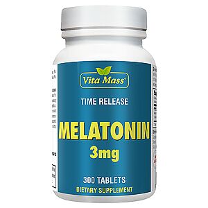 vitanatural melatonin 3 mg tr time release 300 tabletter