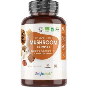 Svampe Komplex, 180 Kapsler - Med Lion&#039;s Mane, Cordyceps og Reishi svampe