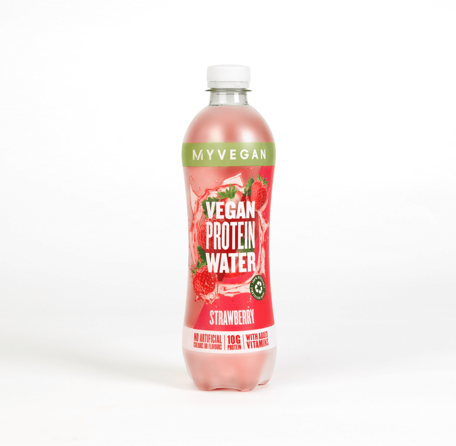 MyVegan Clear Vegan Protein Water (Sample) - 500ml - Flaske - Jordbær