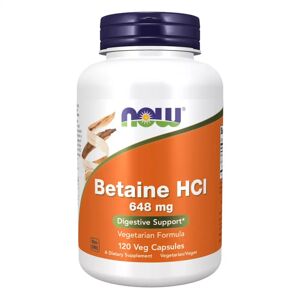 Now Foods Betaína hcl 648mg - 120 veg caps