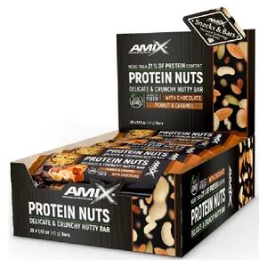 Amix Nutrition PROTEIN NUTS BAR 25 Barritas de 40g Cacahuete-Caramelo