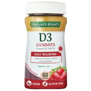 Natures Bounty Vitamina D3 1000 iu Gummies 60 Uds Fresa