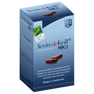 Cien Por Cien Natural Aceite De Krill NKO 120 Perlas