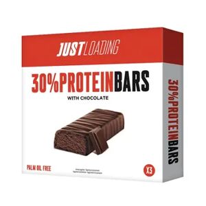 Just Loading 30% Protein Bar 3 Uds 30g Chocolate Negro