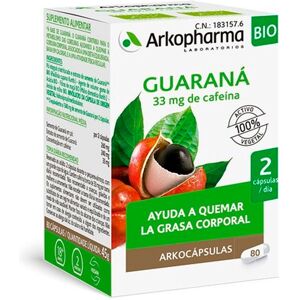 Arkopharma Arkocápsulas Guaraná Bio Complemento alimenticio 80 caps.