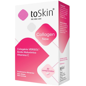 ToSkin Colágeno Nuevo suplemento alimenticio para la elasticidad de la piel 30 pastillas