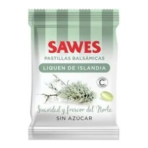 Mathieu Pharma Sawes Pastillas balsámicas sin azúcar sabor Liquen de Islandia con Vitamina C en bolsa 50g