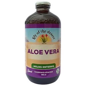 Lily of the desert Aloe Vera Hojas Enteras Vidrio 946ml