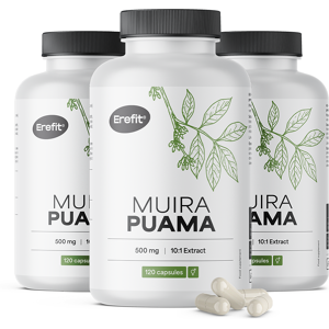 Erefit® 3x Muira Puama 5000 mg, en total 360 cápsulas