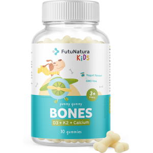 FutuNatura KIDS BONES – Gominolas infantiles para los huesos, 30 gominolas