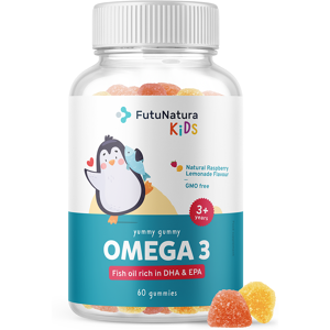 FutuNatura KIDS OMEGA-3 – gominolas infantiles, 60 gomitas