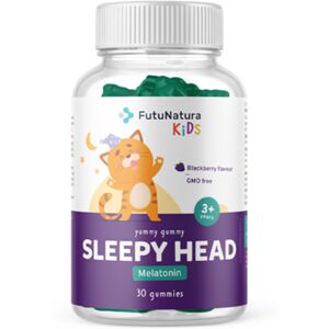 FutuNatura KIDS SLEEPY HEAD - Las gomitas para dormir para niños, 30 gomitas