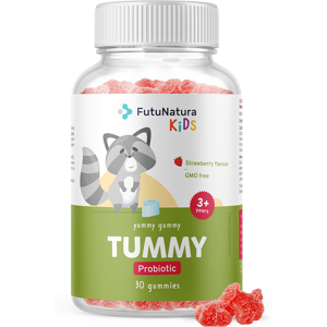 FutuNatura KIDS TUMMY – Gominolas infantiles para la digestión, 30 gominolas