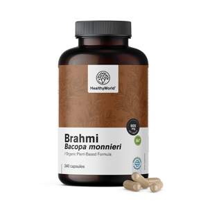 HealthyWorld® BIO Brahmi 600 mg, 240 cápsulas