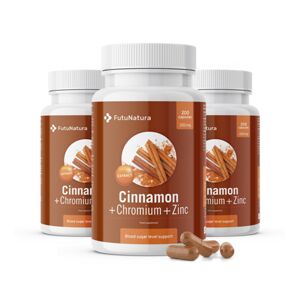 FutuNatura 3x Canela con cromo y zinc, en total 600 cápsulas