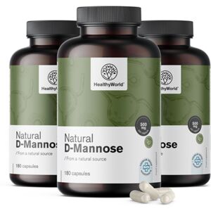 HealthyWorld® 3x D-Manosa natural 1500 mg, en total 540 cápsulas