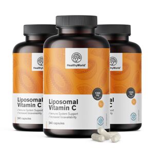HealthyWorld® 3x Vitamina C liposomal 1200 mg, en total 720 cápsulas