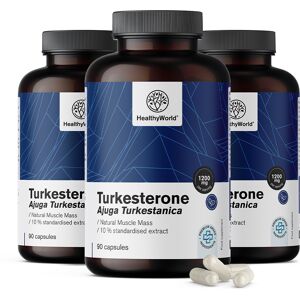 HealthyWorld® 3x Turkesteron 1200 mg, en total 270 cápsulas