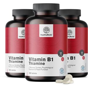 HealthyWorld® 3x Vitamina B1 - tiamina 100 mg, en total 540 comprimidos