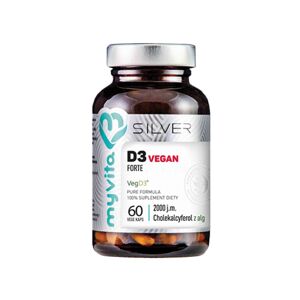 MyVita Vitamina D3 FORTE vegana, 2000, U.I., 60 cápsulas