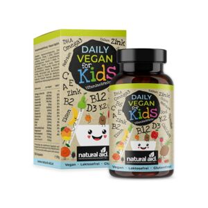 Natural aid® Vitaminas y minerales veganos para niños, 120 cápsulas