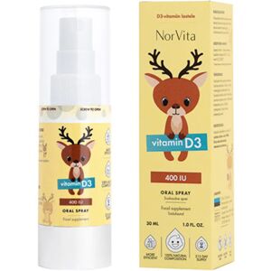 NorVita Vitamina D3 - aerosol vegano para bebés y niños, 30 ml