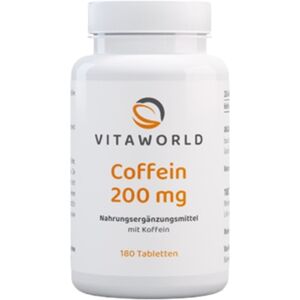 Vita World Cafeína 200 mg, 180 comprimidos