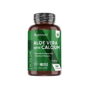 WeightWorld Aloe vera + calcio, 180 cápsulas