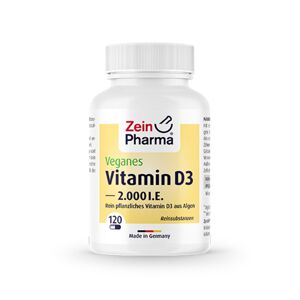Zein Pharma Vitamina D3 vegana, 2000 UI, 120 cápsulas