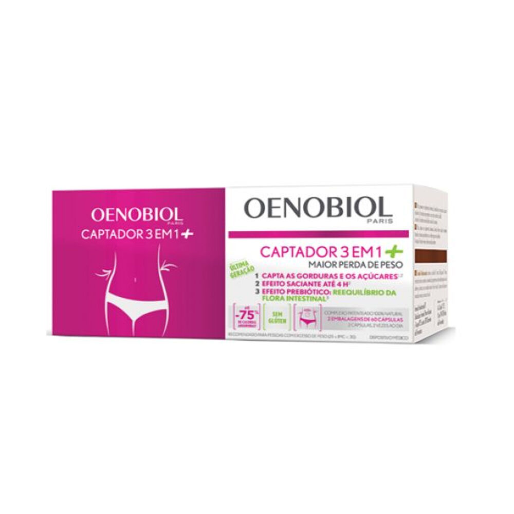 Oenobiol Captador Plus 3 en 1 Plus 2x60 Cápsulas