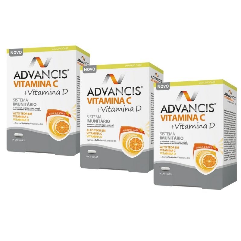 Advancis Vitamina C+Vitamina D  cápsulas 3x30