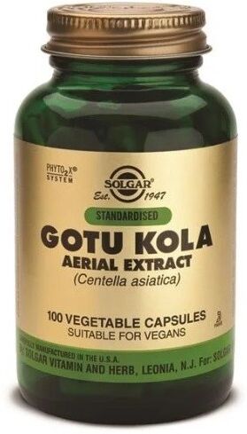 Solgar Gotu Kola Extracto Aéreo Centella Asiatica 100 Cápsulas