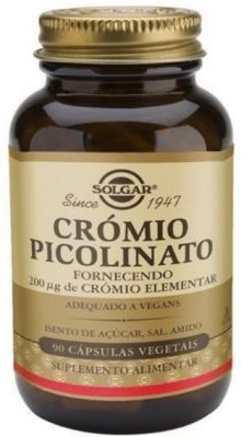 Solgar Picolinato De Cromo 200mcg 90 Cápsulas