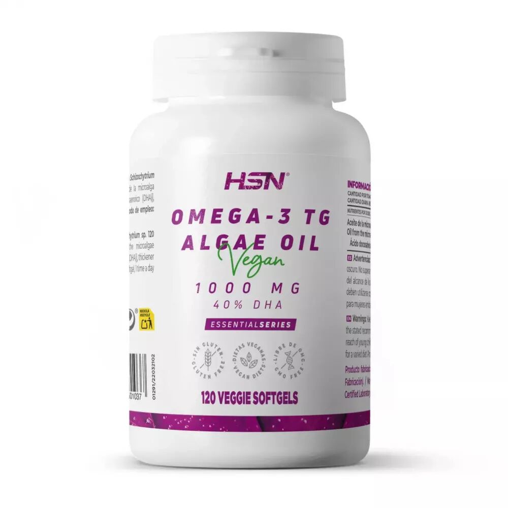 HSN Omega-3 vegano aceite de algas 1000mg - 120 perlas vegetales